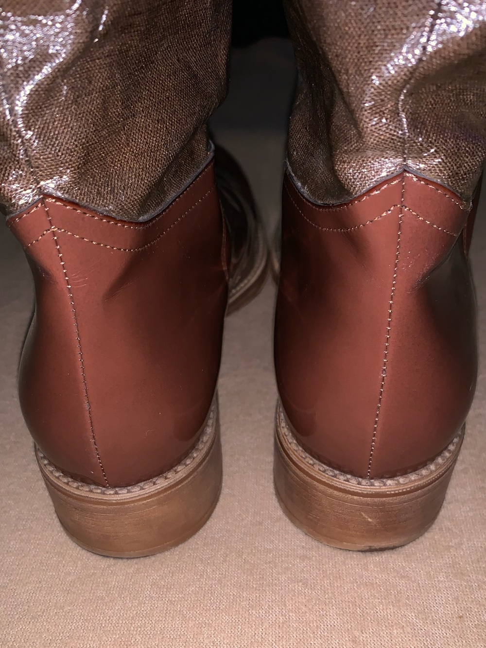 EUC! Aquatalia by Marvin K. Weatherproof Tall Riding / Rain Boots size 11 Brown - Picture 4 of 8